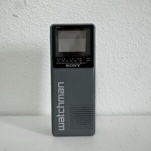 Sony Watchman FD-10A - B&W Handheld TV VHF/UHF Gray  (Works) Vintage